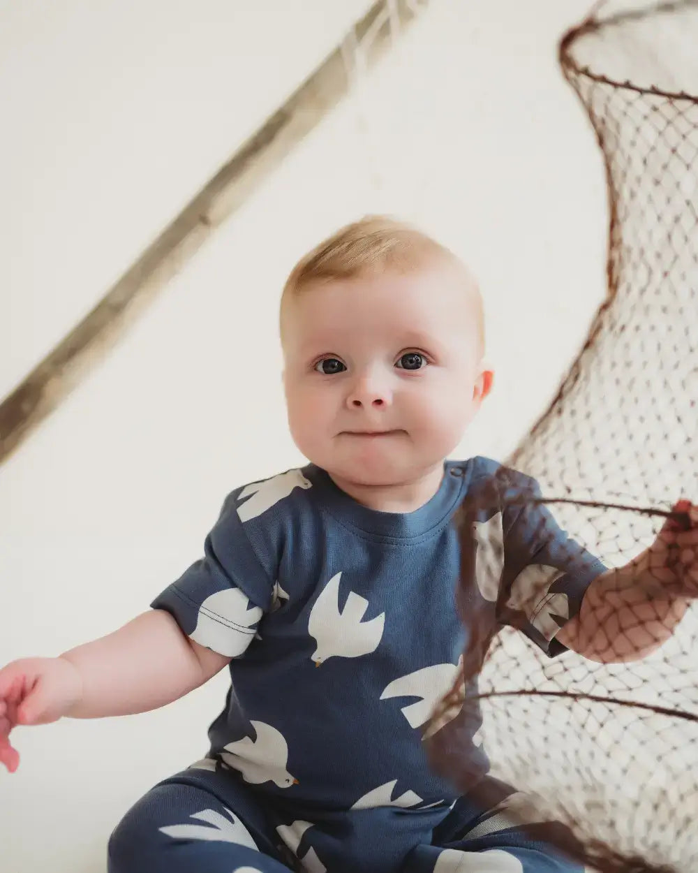 Organic Cotton Seagull Romper (0-3 months) - Turtledove London | Cotton Baby