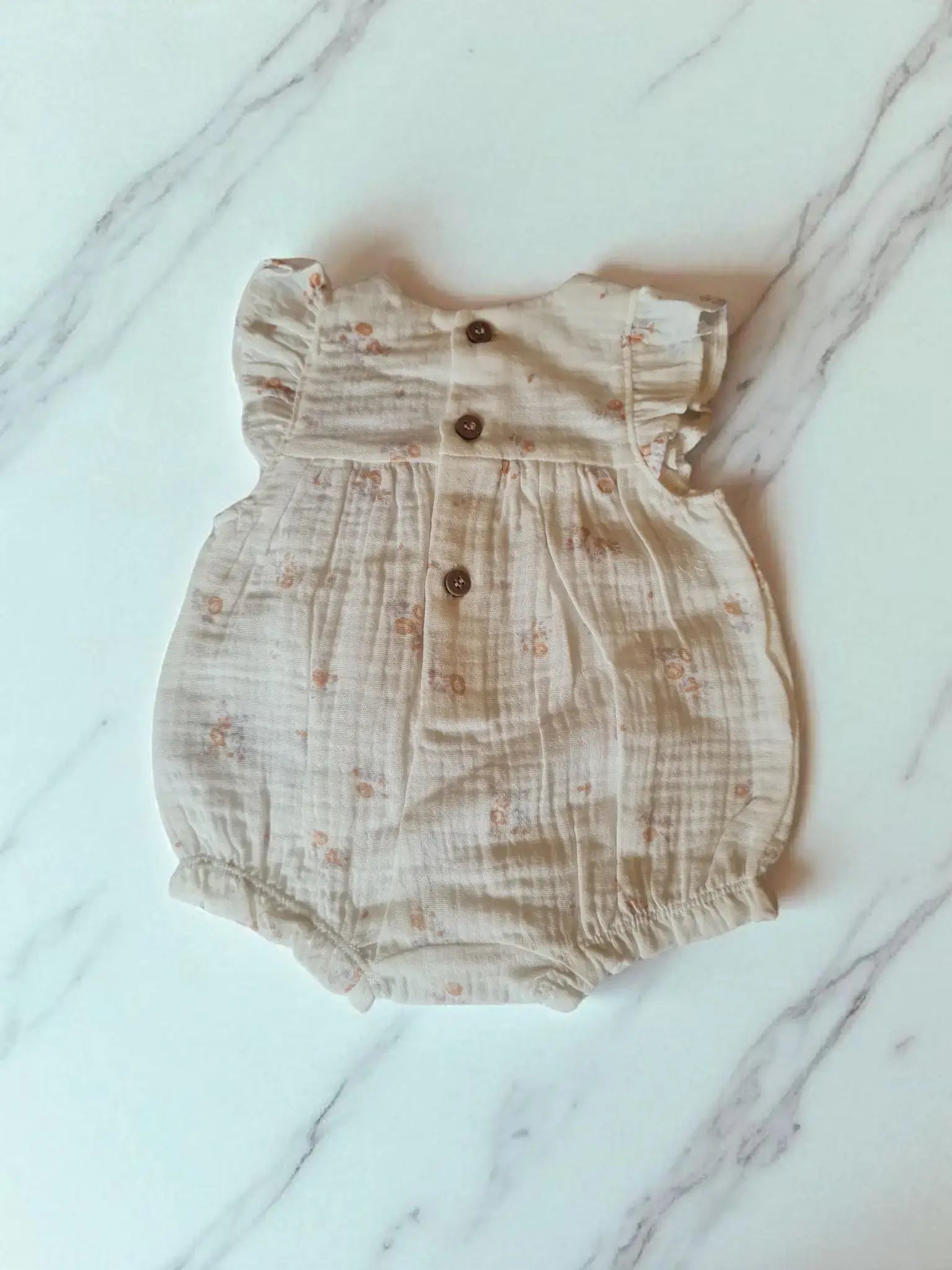 Baby Girls Cotton Romper – Flowers