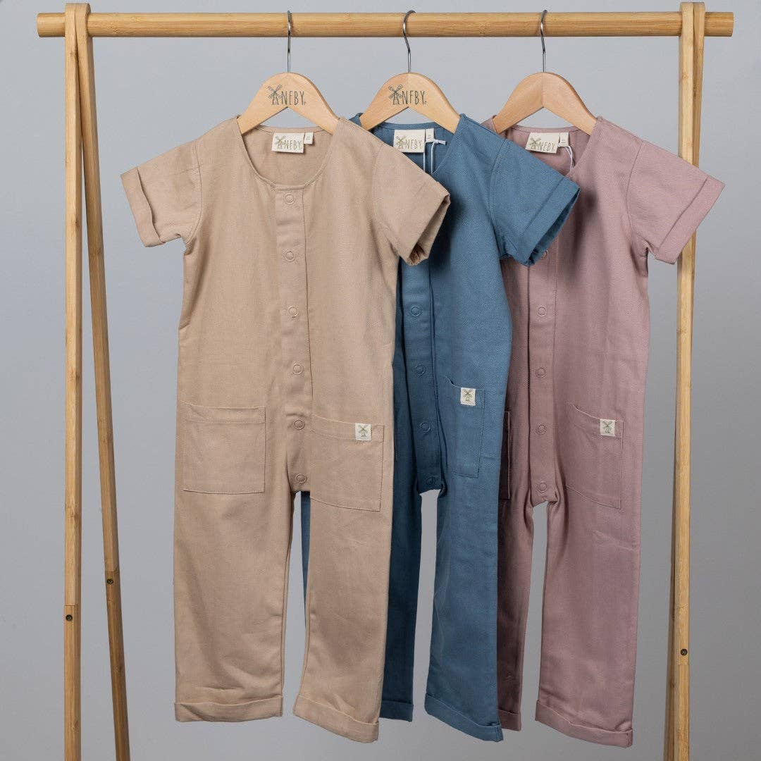 Cotton Short Sleeve Jumpsuit (2-3 years) -Aneby | Cotton Baby