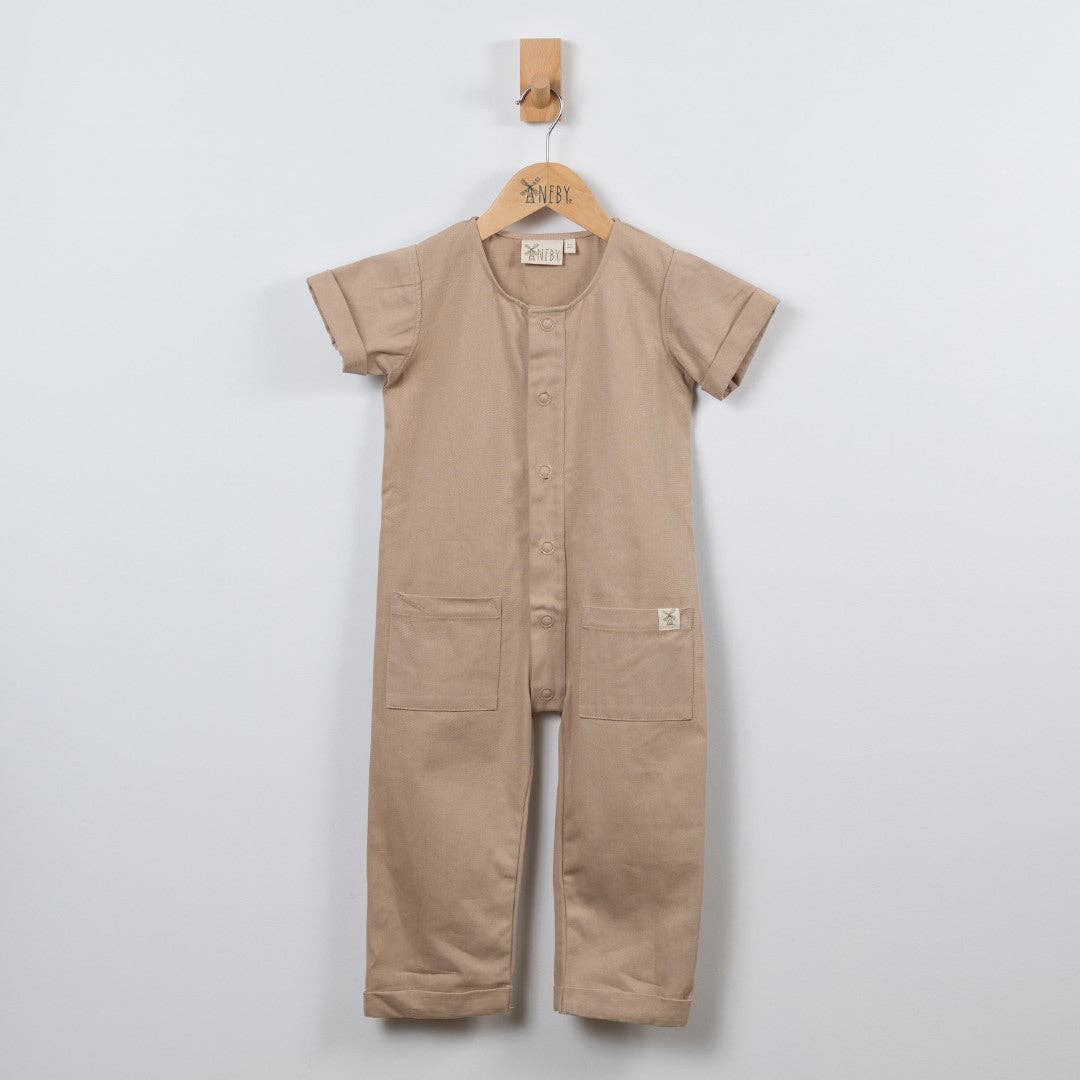 Cotton Short Sleeve Jumpsuit (2-3 years) -Aneby | Cotton Baby