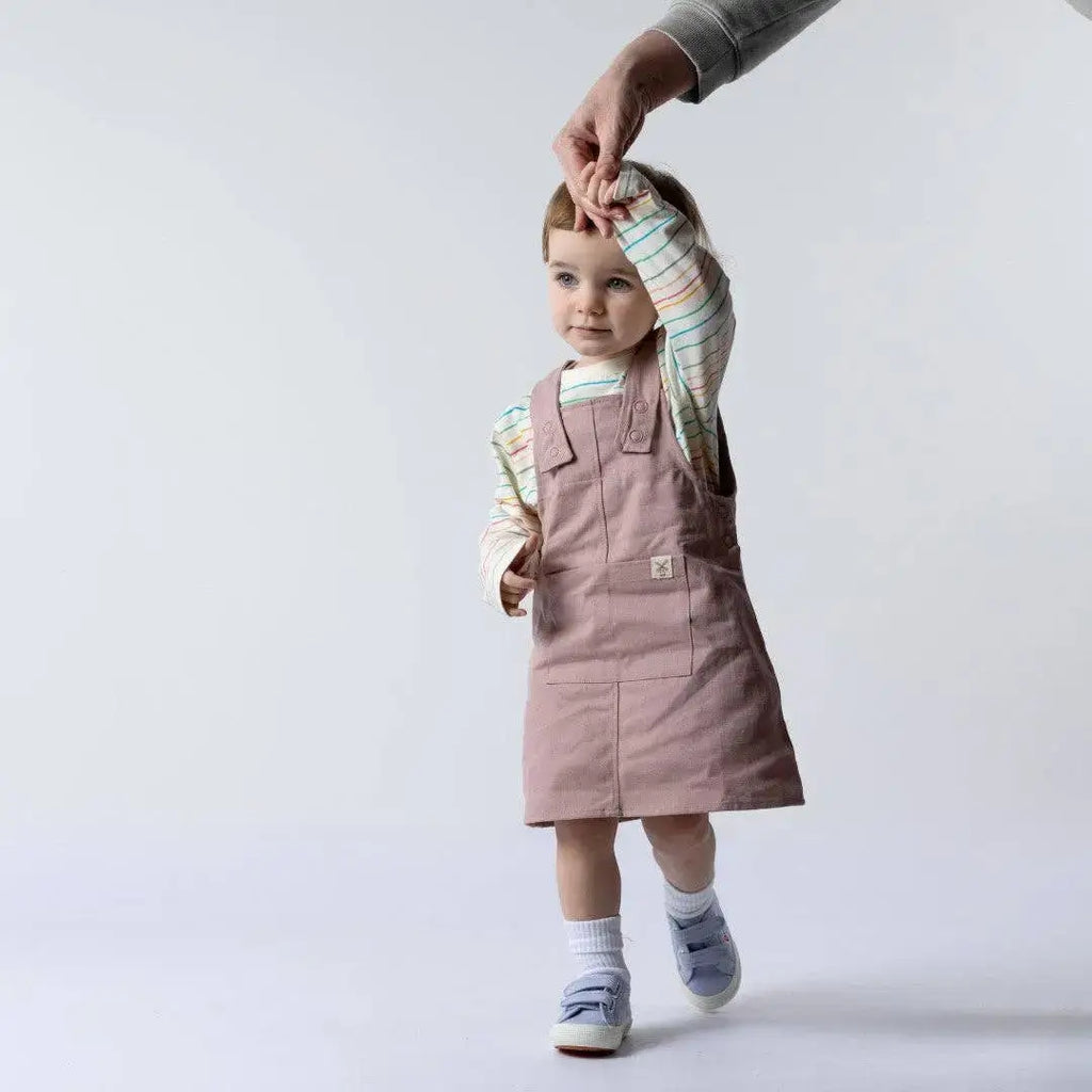 Organic Cotton Girls Dungaree (2-3 years) - Aneby | Cotton Baby