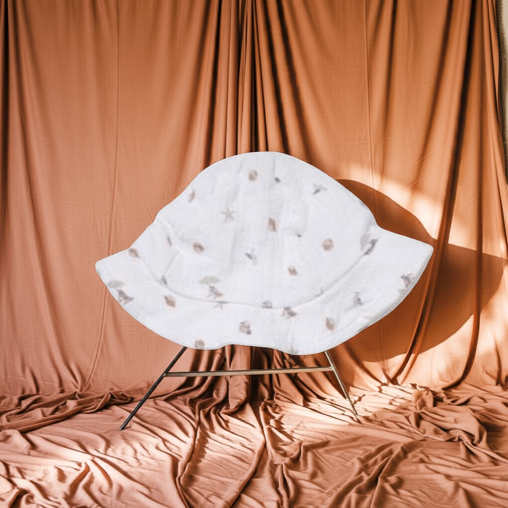 Ivory Random Motif Dress & Hat