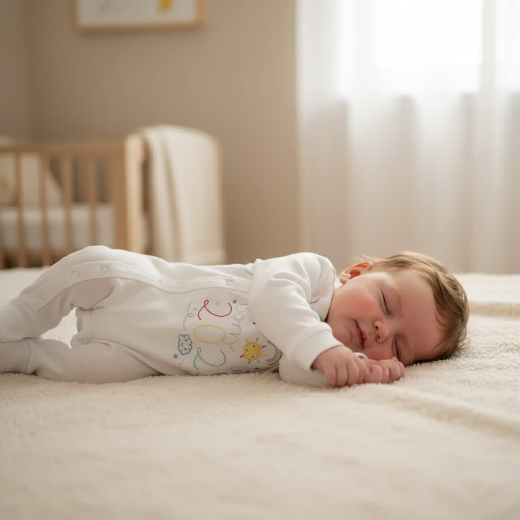 Baby All In One "Born in 2025" Sleepsuit - Ivory - Cotton Baby