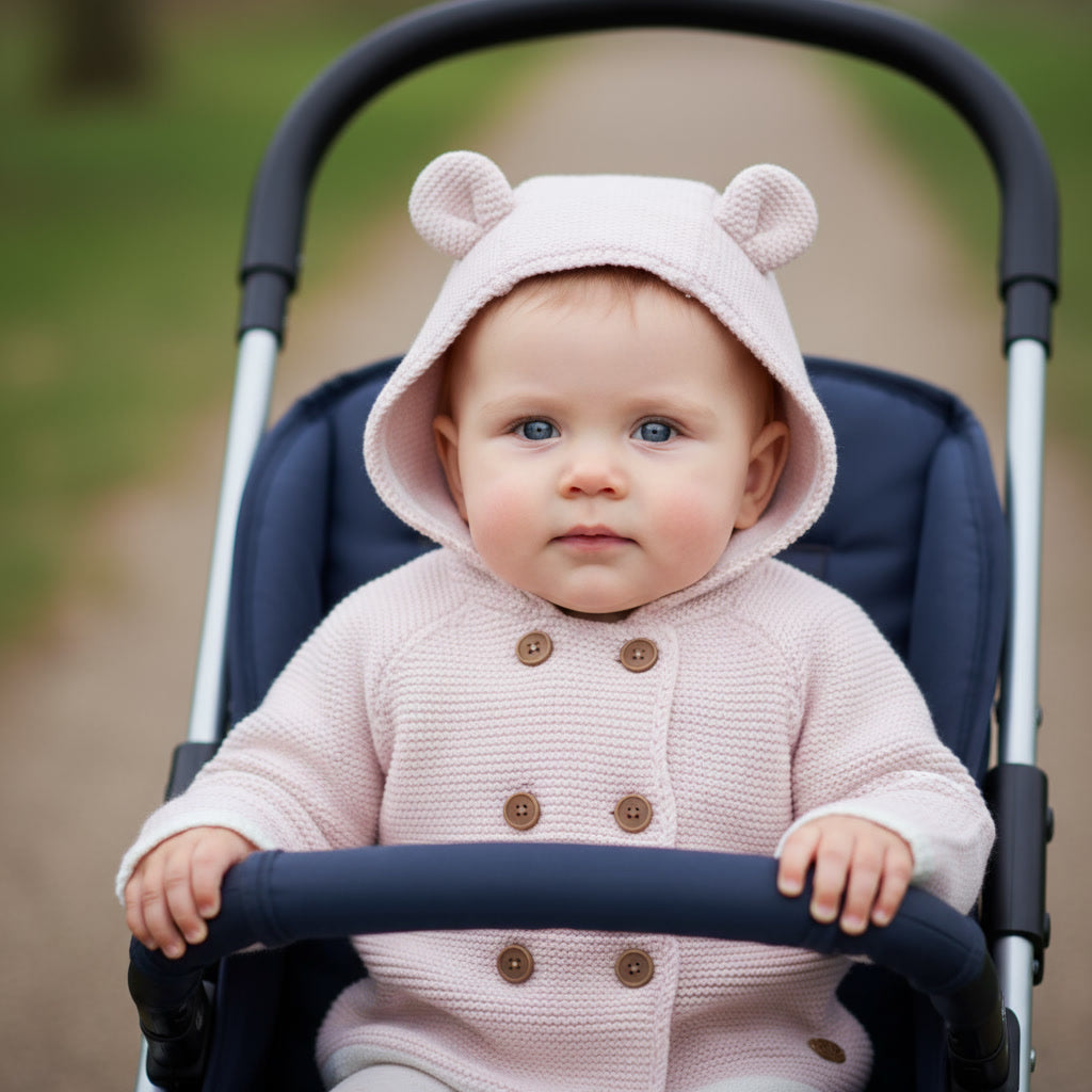 Cotton Baby Pink Buttoned Cardigan - Cotton Baby