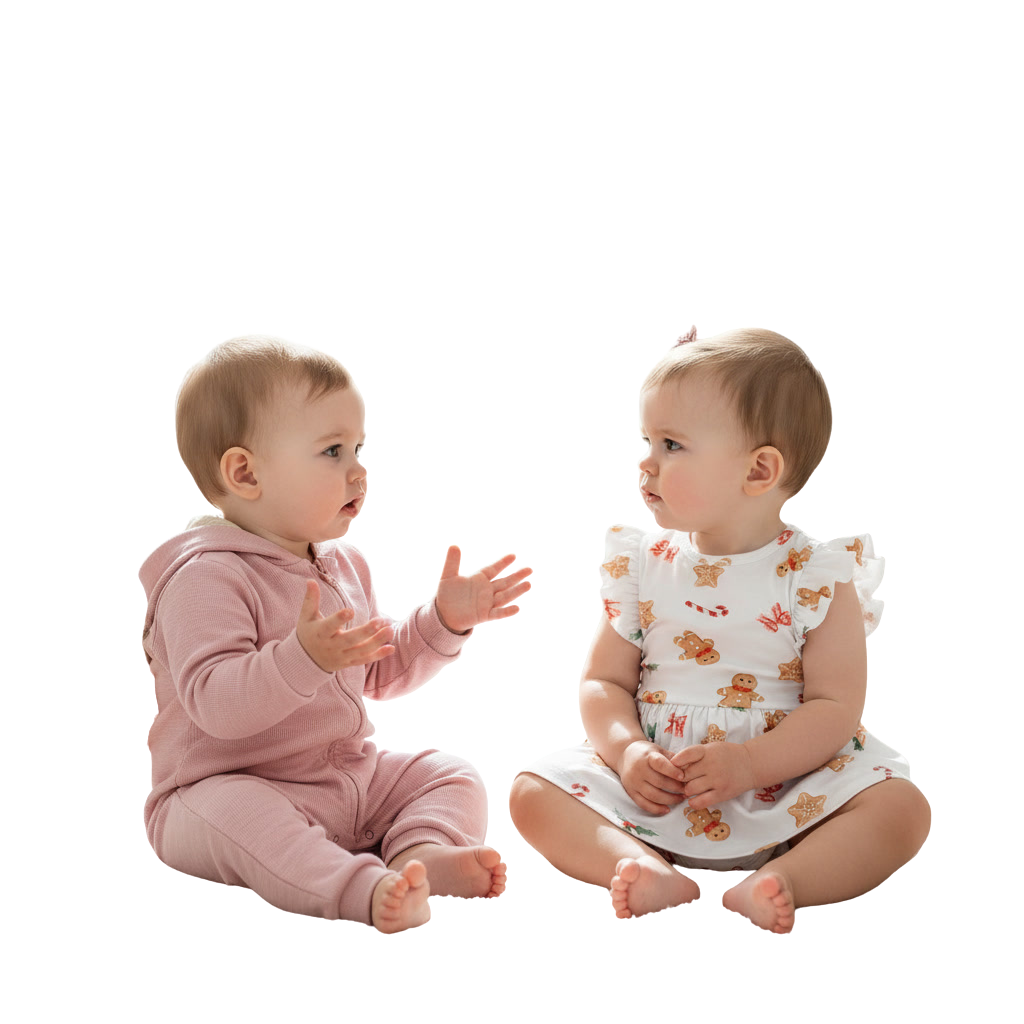 toddlers sitting on carpet and playing