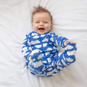 Cotton Sleepsuit Blue cloud