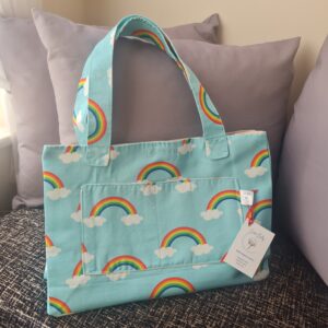 Handmade Rainbow Clouds Baby Changing Bag